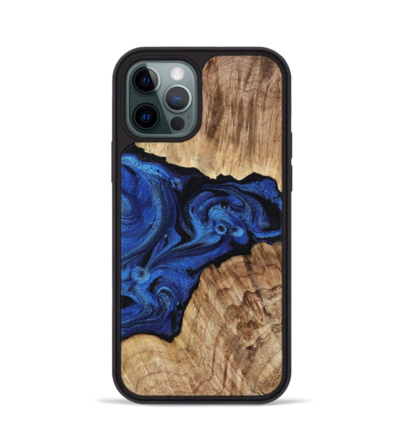 iPhone 12 Pro Wood Phone Case - Ciara (Blue, 802347)