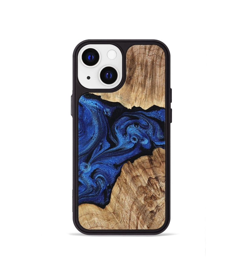 iPhone 13 mini Wood Phone Case - Ciara (Blue, 802347)