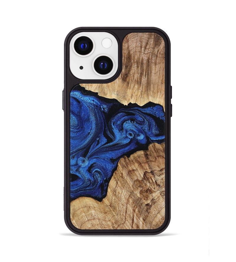 iPhone 13 Wood Phone Case - Ciara (Blue, 802347)