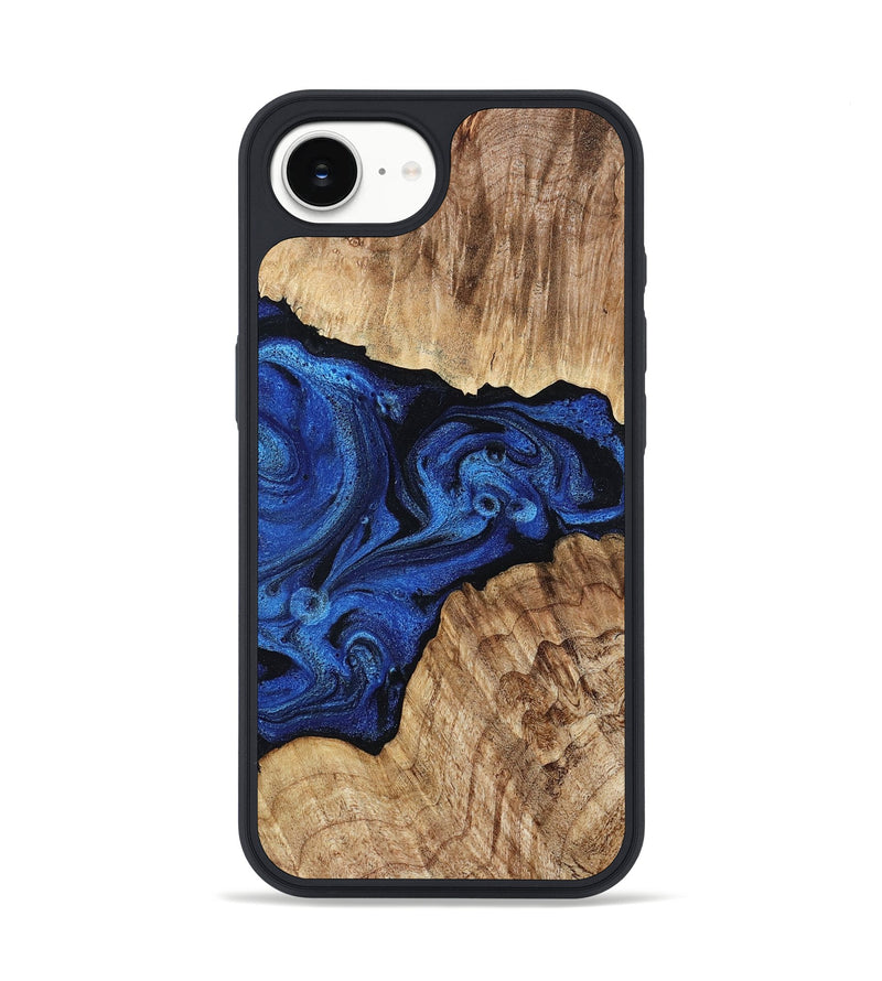 iPhone 16e Wood Phone Case - Ciara (Blue, 802347)