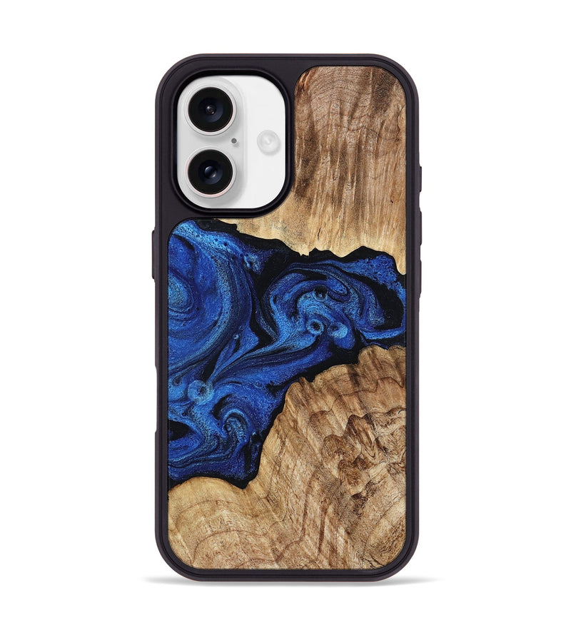 iPhone 17 Wood Phone Case - Ciara (Blue, 802347)