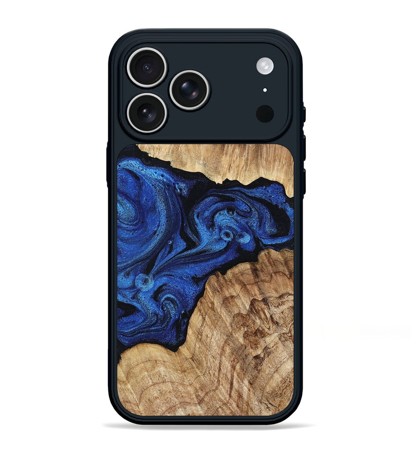 iPhone 17 Pro Max Wood Phone Case - Ciara (Blue, 802347)