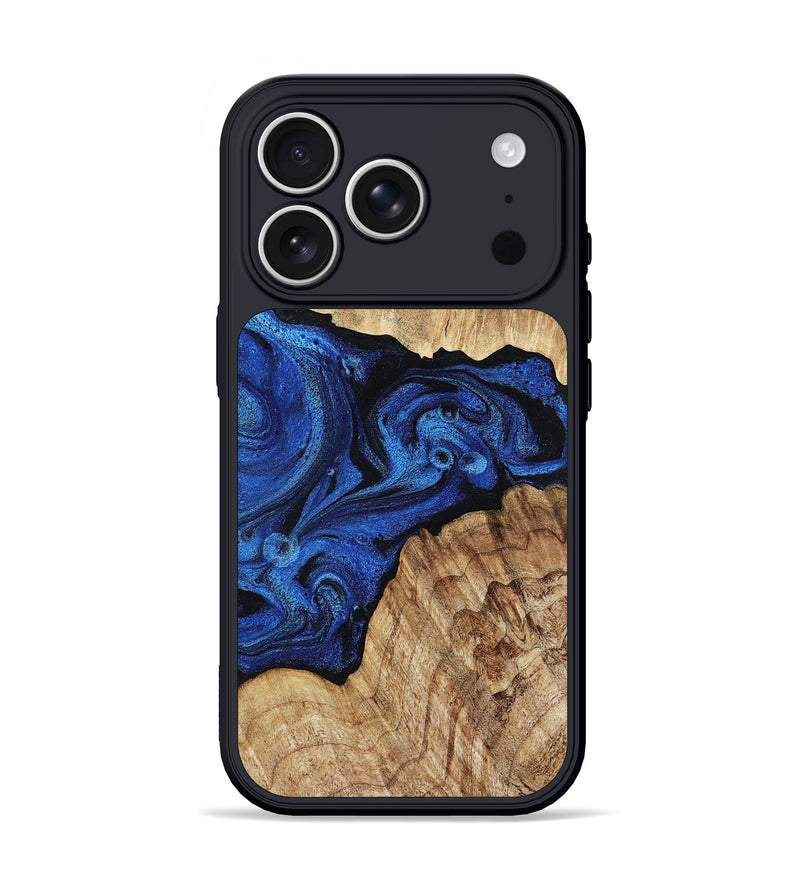 iPhone 17 Pro Wood Phone Case - Ciara (Blue, 802347)