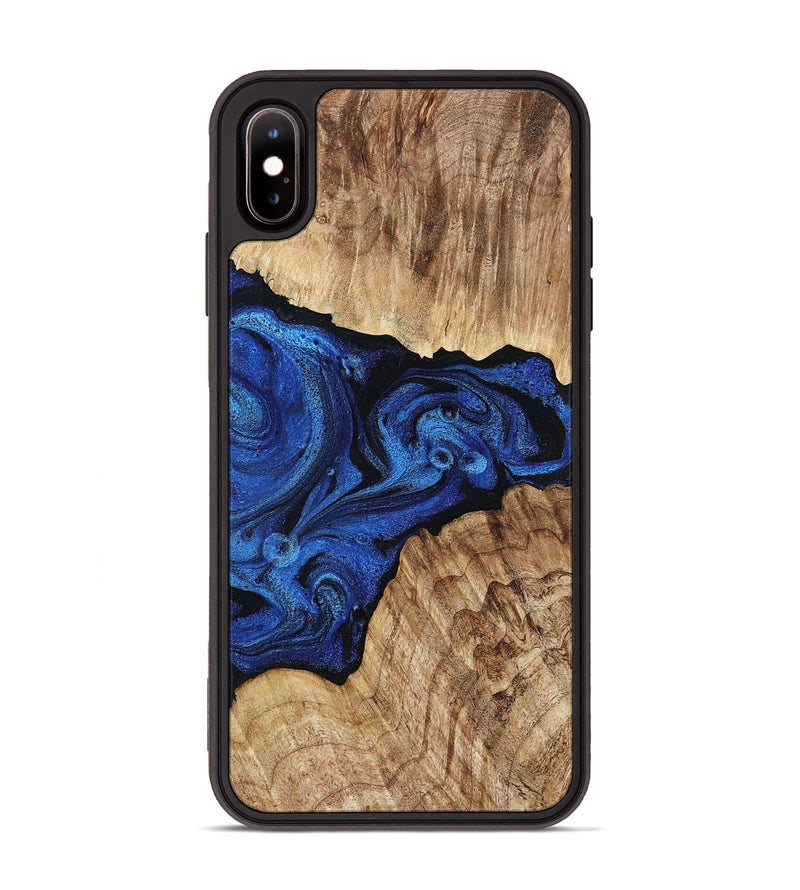 iPhone Xs Max Wood Phone Case - Ciara (Blue, 802347)