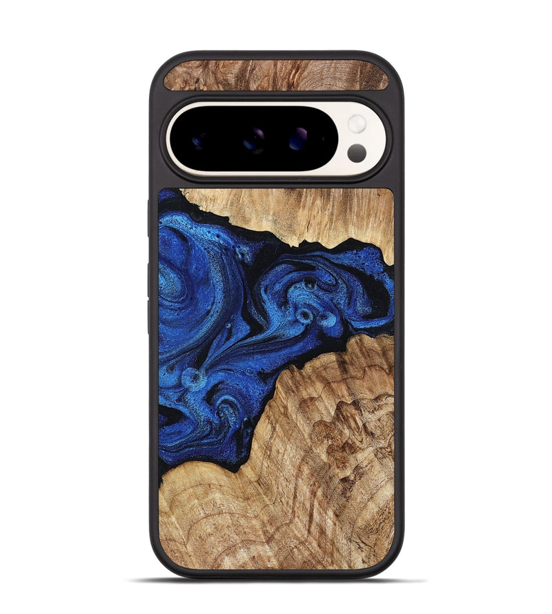 Pixel 9 Wood Phone Case - Ciara (Blue, 802347)