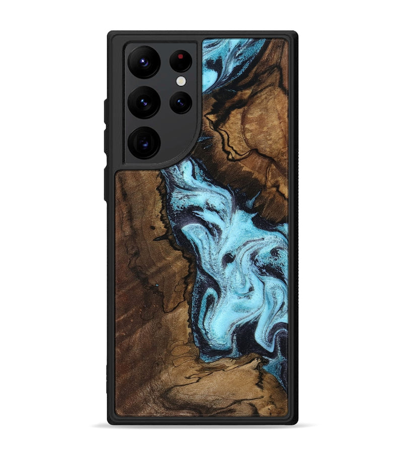 Galaxy S22 Ultra Wood Phone Case - Lucille (Blue, 802348)