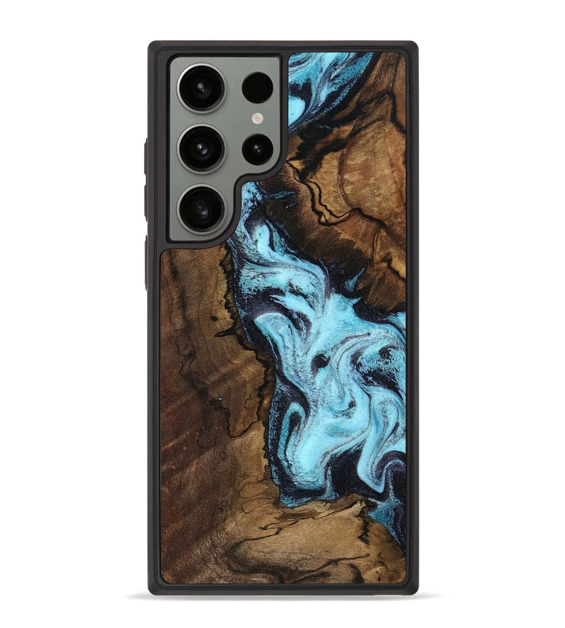 Galaxy S23 Ultra Wood Phone Case - Lucille (Blue, 802348)