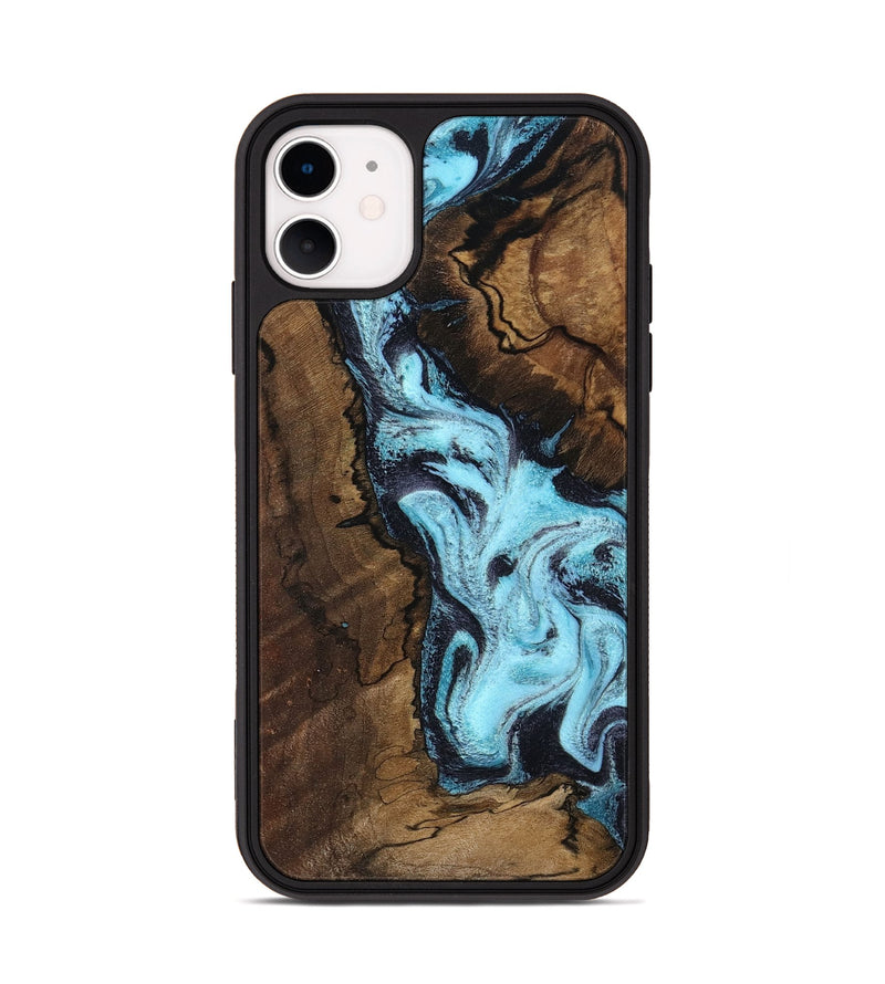 iPhone 11 Wood Phone Case - Lucille (Blue, 802348)