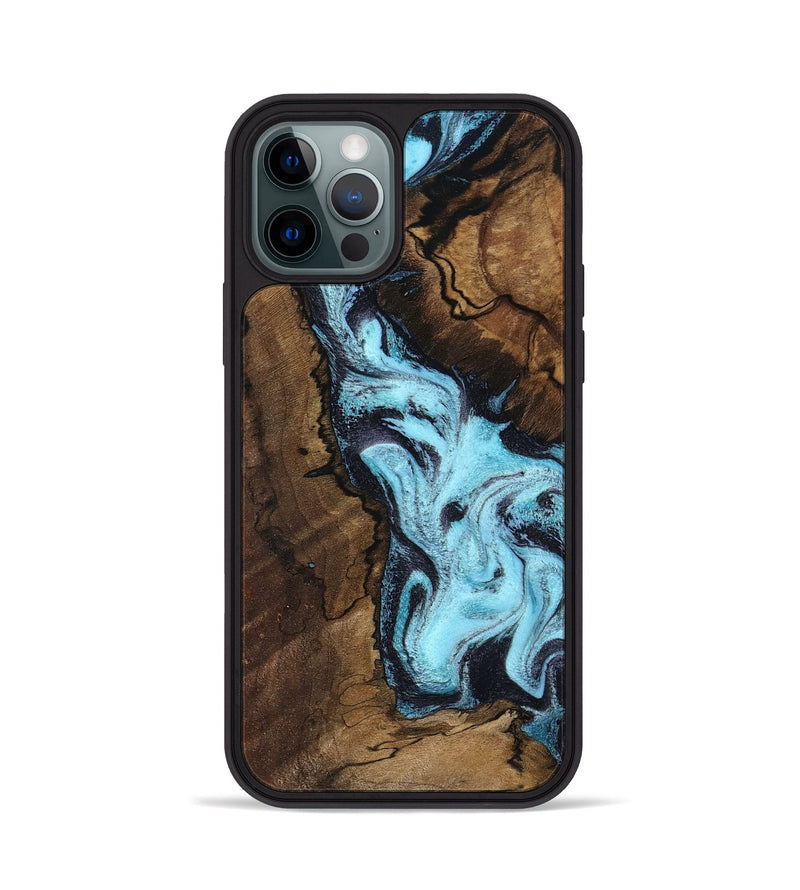 iPhone 12 Pro Wood Phone Case - Lucille (Blue, 802348)