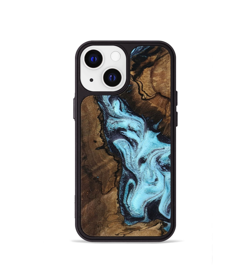 iPhone 13 mini Wood Phone Case - Lucille (Blue, 802348)