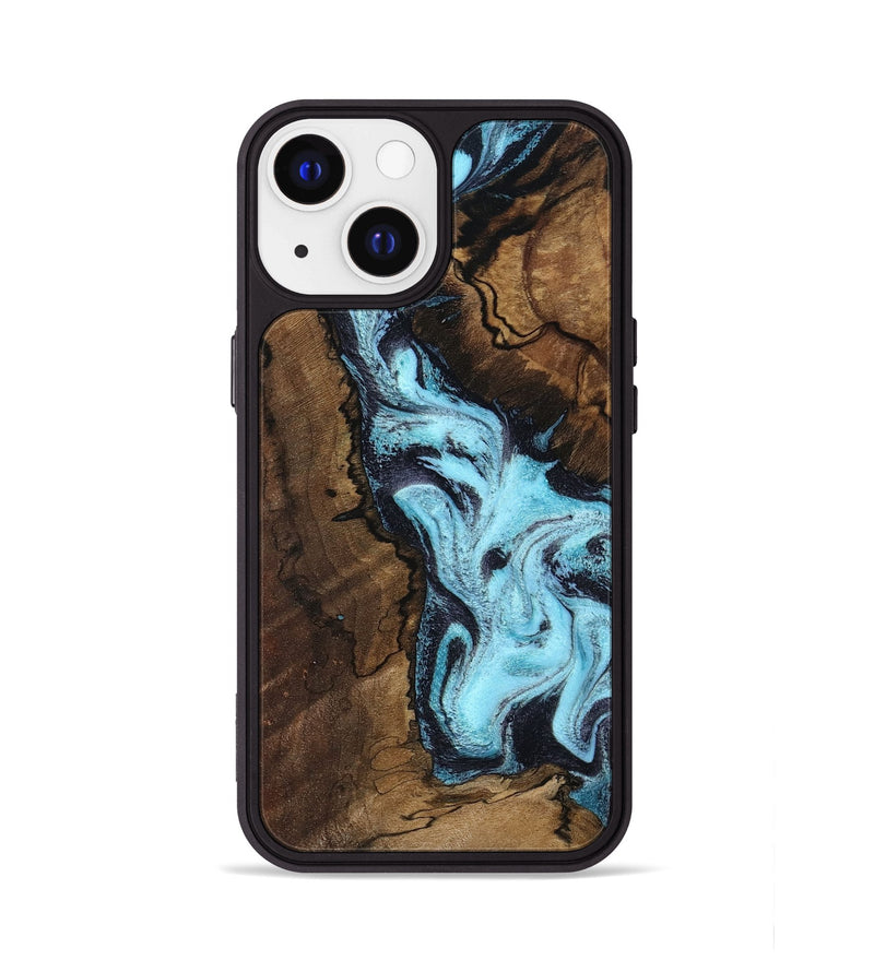 iPhone 13 Wood Phone Case - Lucille (Blue, 802348)