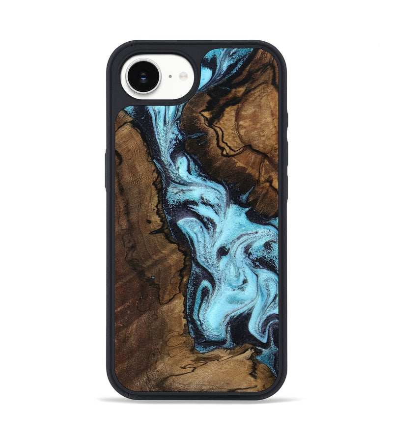 iPhone 16e Wood Phone Case - Lucille (Blue, 802348)