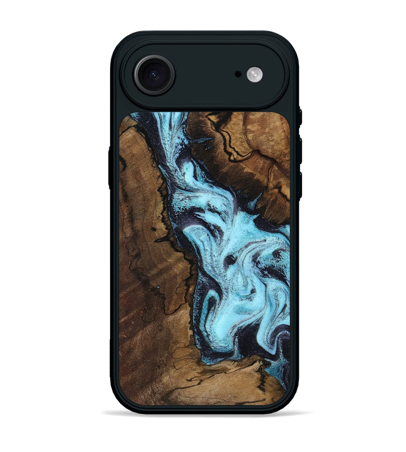 iPhone 17 Air Wood Phone Case - Lucille (Blue, 802348)