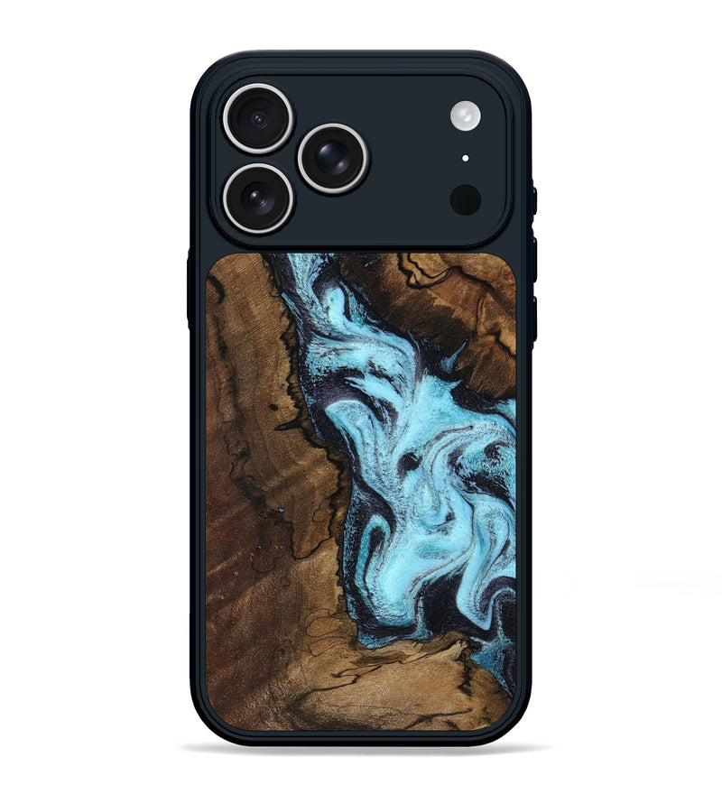 iPhone 17 Pro Max Wood Phone Case - Lucille (Blue, 802348)