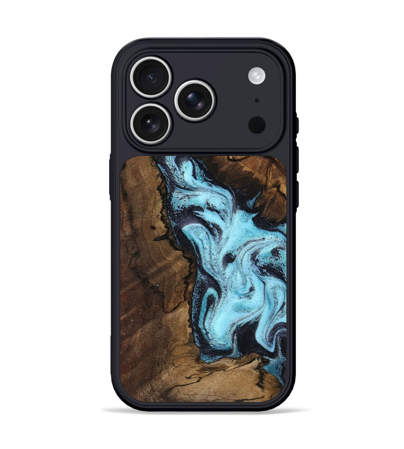 iPhone 17 Pro Wood Phone Case - Lucille (Blue, 802348)