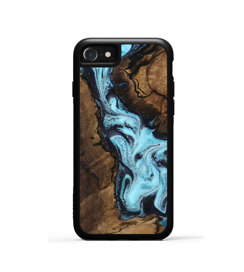 iPhone SE Wood Phone Case - Lucille (Blue, 802348)