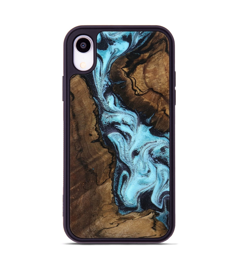 iPhone Xr Wood Phone Case - Lucille (Blue, 802348)