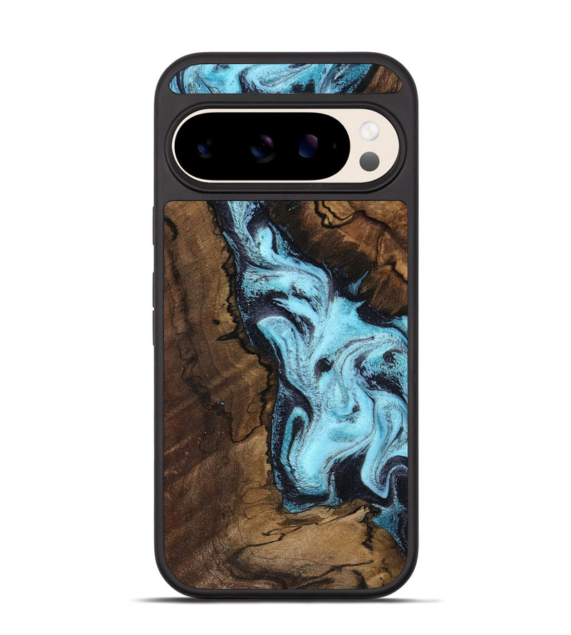 Pixel 10 Wood Phone Case - Lucille (Blue, 802348)