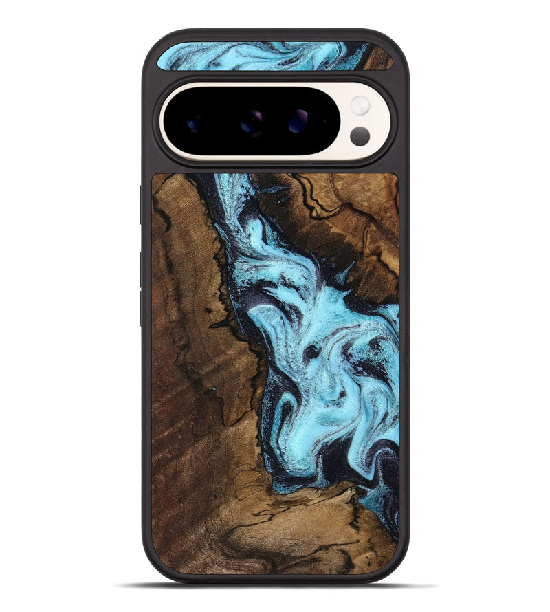 Pixel 10 Pro XL Wood Phone Case - Lucille (Blue, 802348)