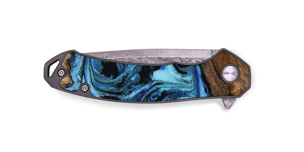 EDC Wood Pocket Knife - Miriam (Blue, 802349)
