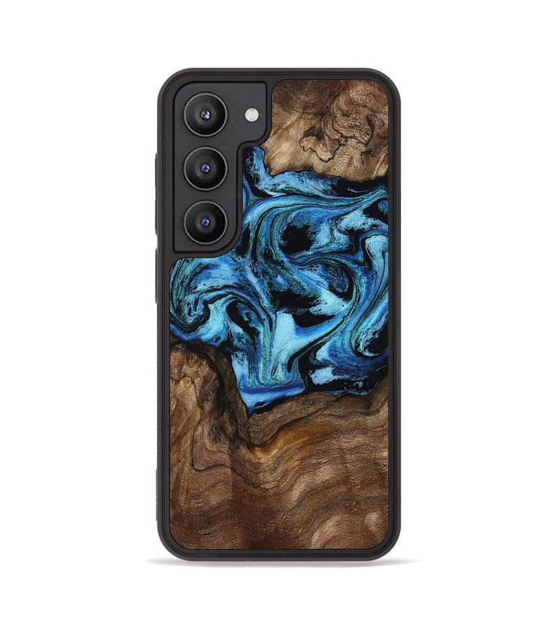 Galaxy S23 Wood Phone Case - Miriam (Blue, 802349)