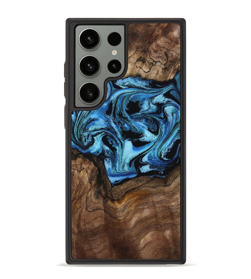 Galaxy S23 Ultra Wood Phone Case - Miriam (Blue, 802349)