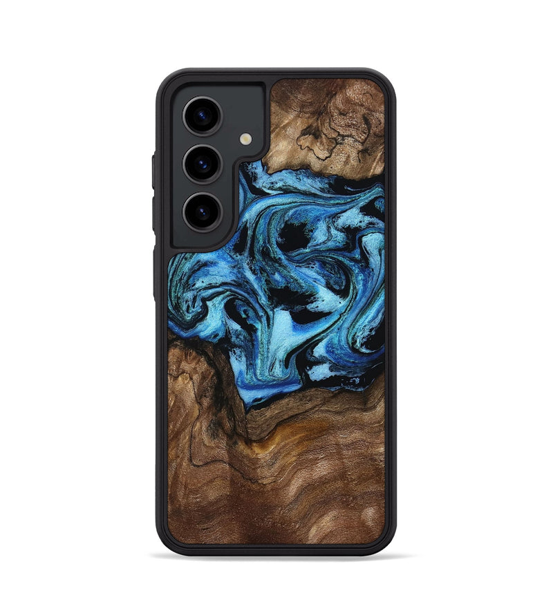 Galaxy S24 Wood Phone Case - Miriam (Blue, 802349)