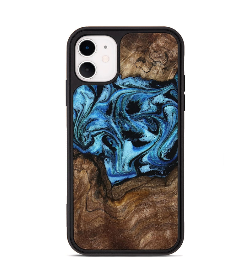iPhone 11 Wood Phone Case - Miriam (Blue, 802349)