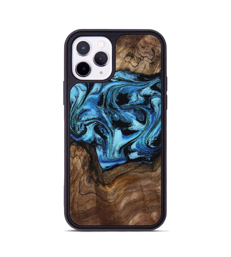 iPhone 11 Pro Wood Phone Case - Miriam (Blue, 802349)