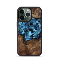 iPhone 13 Pro Wood Phone Case - Miriam (Blue, 802349)