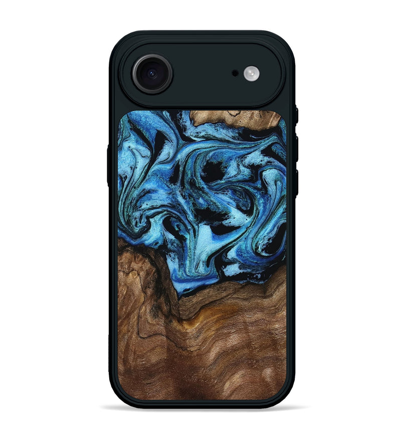 iPhone 17 Air Wood Phone Case - Miriam (Blue, 802349)