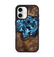 iPhone 17 Wood Phone Case - Miriam (Blue, 802349)