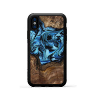 iPhone Xs Wood Phone Case - Miriam (Blue, 802349)