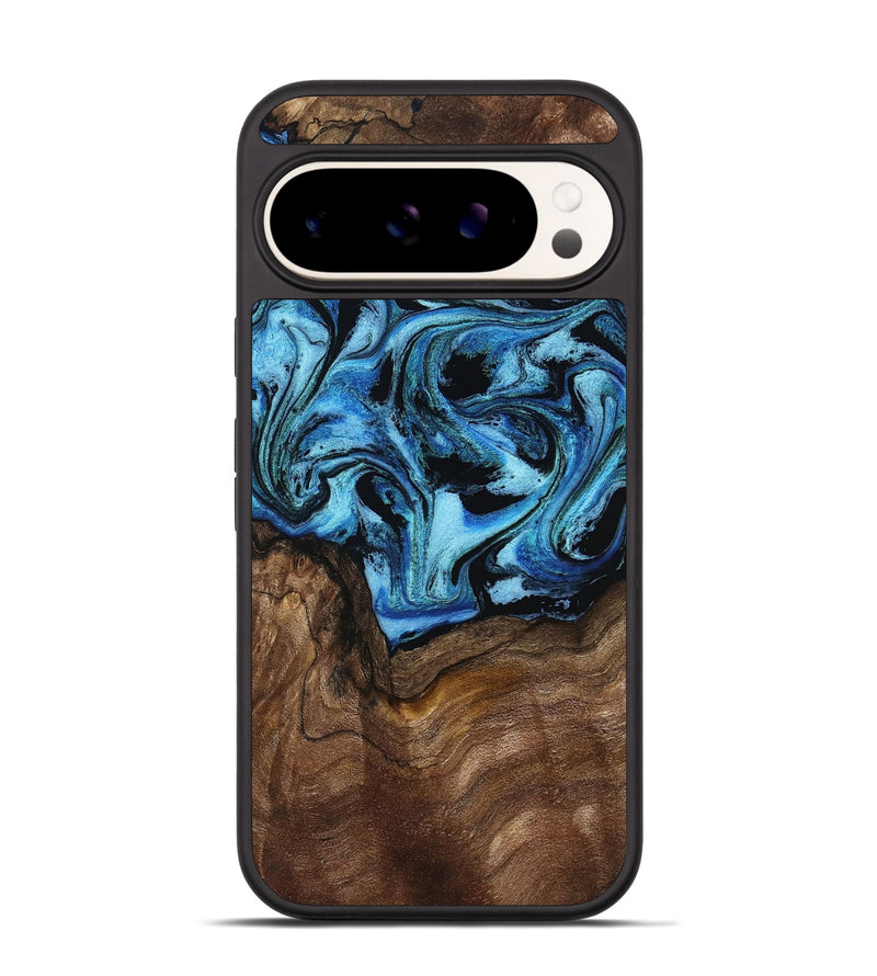 Pixel 9 Pro Wood Phone Case - Miriam (Blue, 802349)