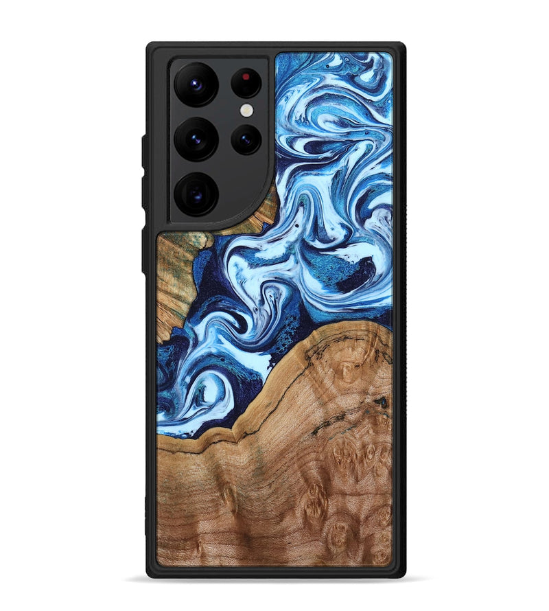 Galaxy S22 Ultra Wood Phone Case - Wade (Blue, 802350)
