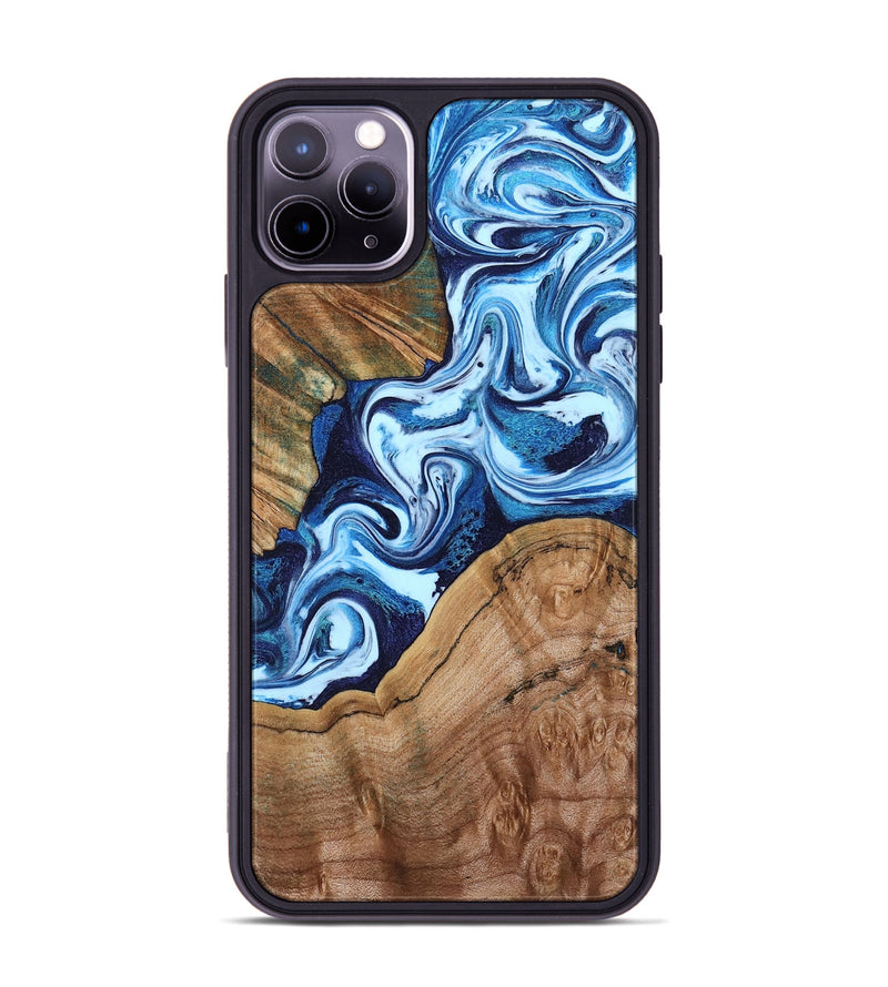 iPhone 11 Pro Max Wood Phone Case - Wade (Blue, 802350)