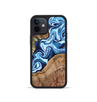 iPhone 12 mini Wood Phone Case - Wade (Blue, 802350)