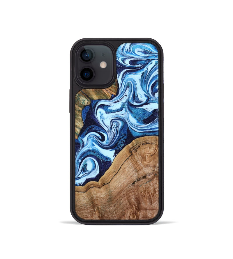 iPhone 12 mini Wood Phone Case - Wade (Blue, 802350)