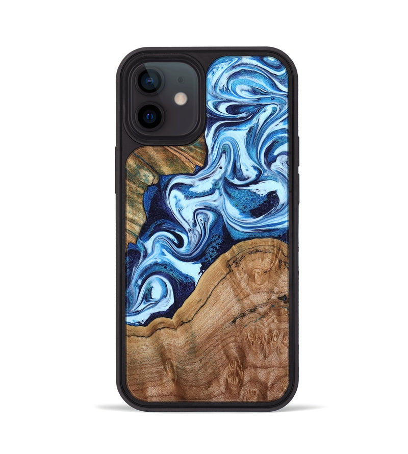 iPhone 12 Wood Phone Case - Wade (Blue, 802350)