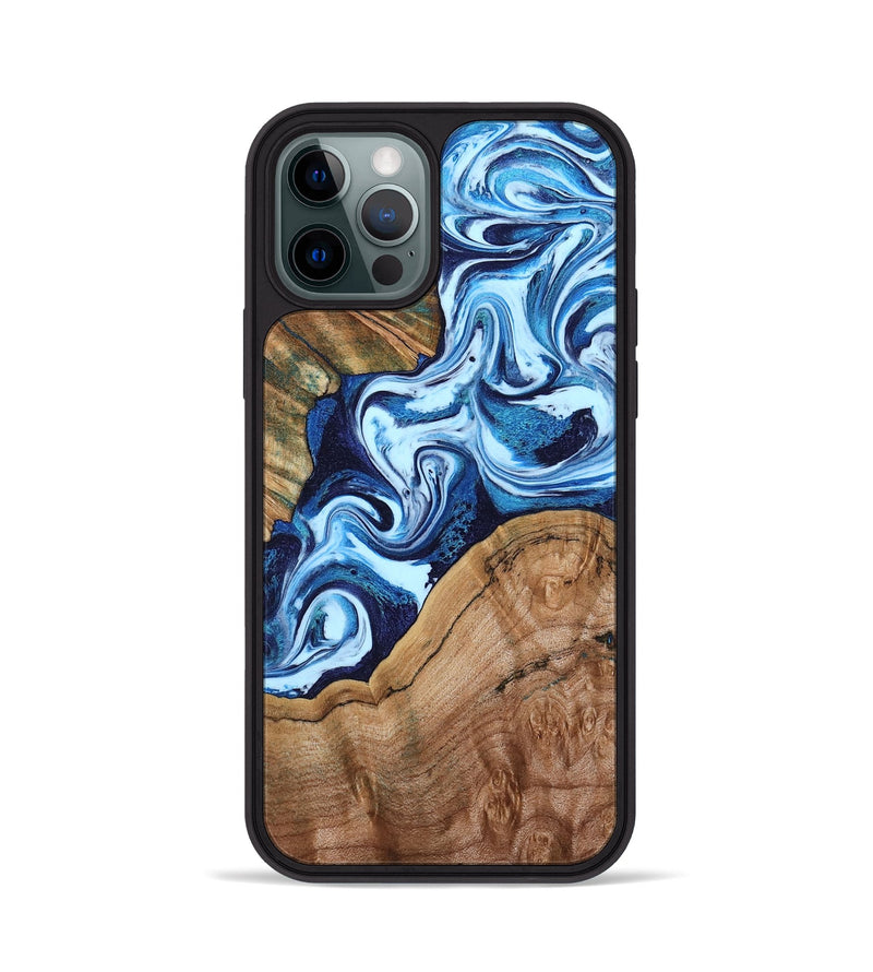 iPhone 12 Pro Wood Phone Case - Wade (Blue, 802350)