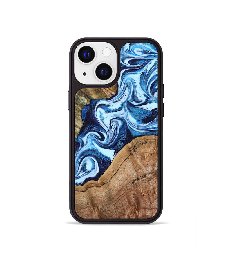 iPhone 13 mini Wood Phone Case - Wade (Blue, 802350)