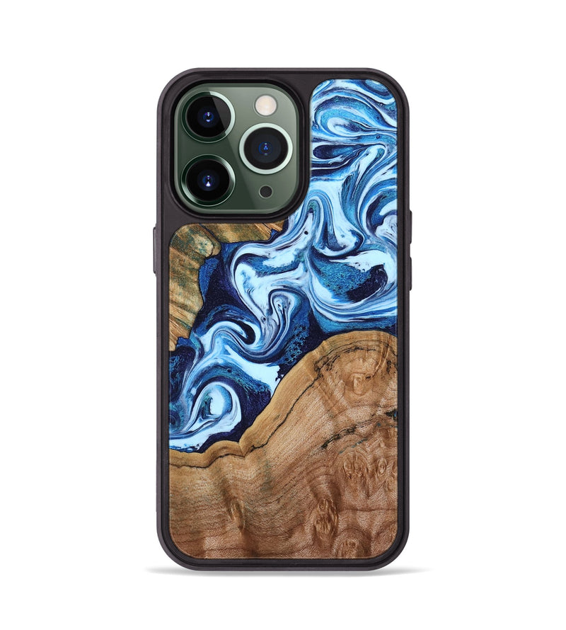 iPhone 13 Pro Wood Phone Case - Wade (Blue, 802350)