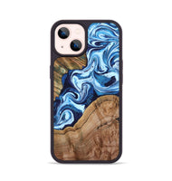 iPhone 14 Wood Phone Case - Wade (Blue, 802350)