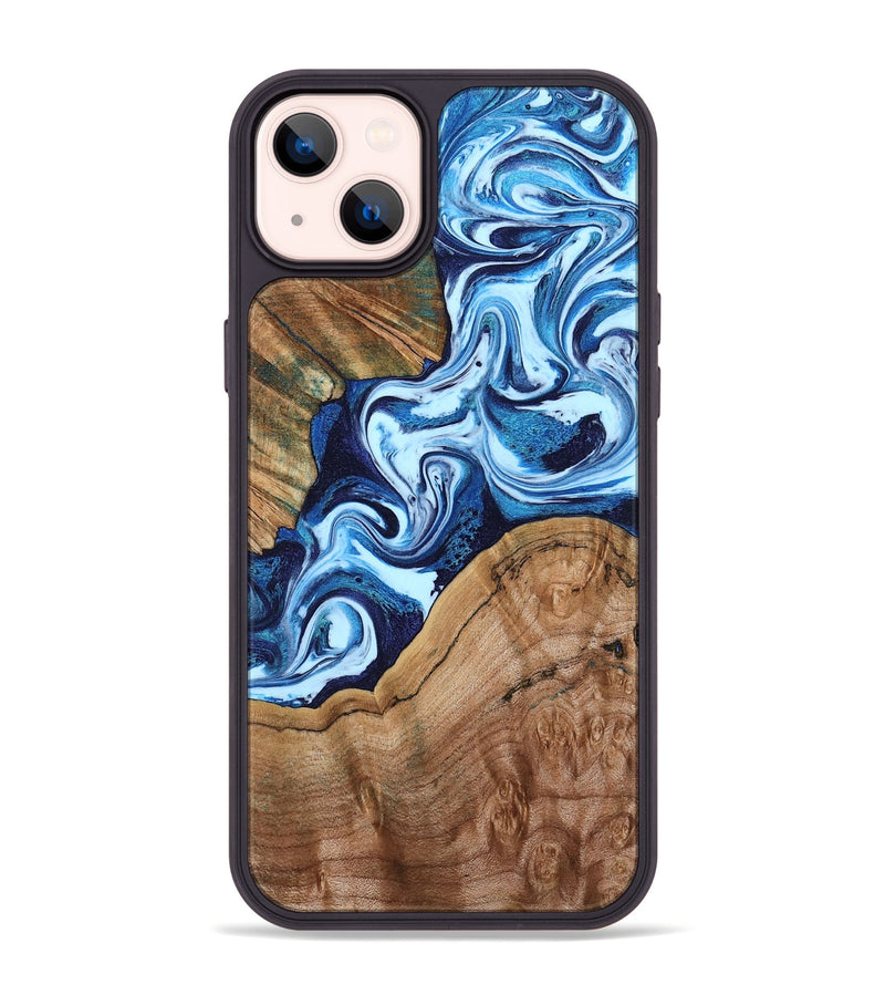 iPhone 14 Plus Wood Phone Case - Wade (Blue, 802350)
