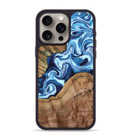 iPhone 15 Pro Max Wood Phone Case - Wade (Blue, 802350)