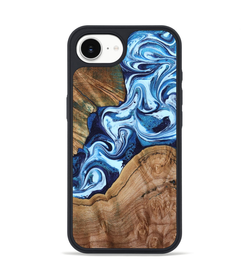 iPhone 16e Wood Phone Case - Wade (Blue, 802350)