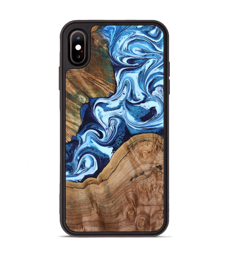iPhone Xs Max Wood Phone Case - Wade (Blue, 802350)