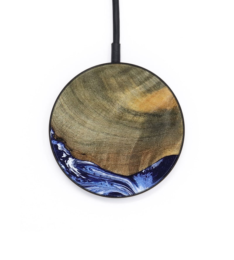 Circle Wood Wireless Charger - Isabel (Blue, 802351)