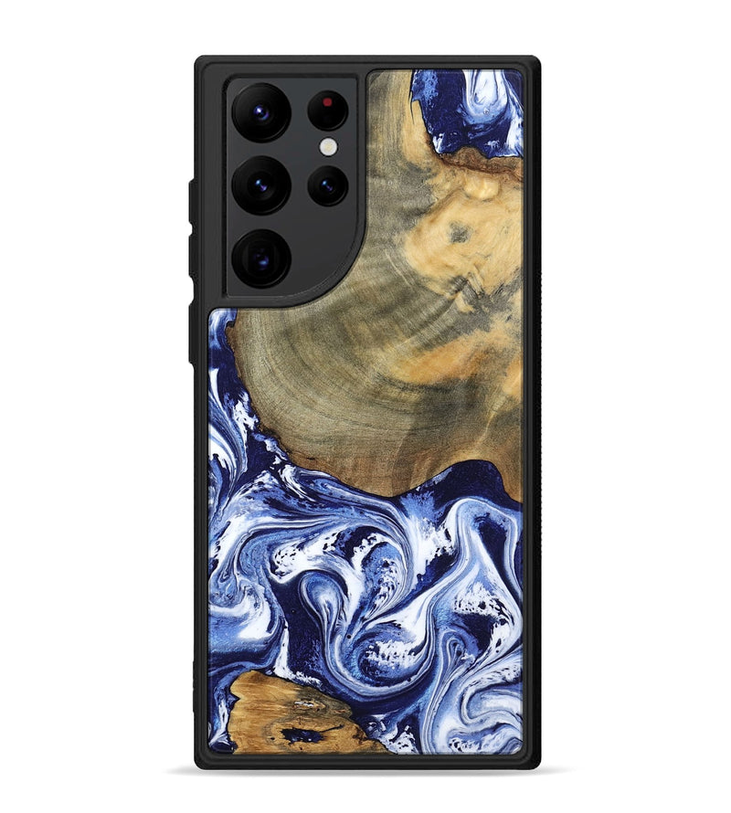 Galaxy S22 Ultra Wood Phone Case - Isabel (Blue, 802351)