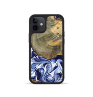 iPhone 12 mini Wood Phone Case - Isabel (Blue, 802351)